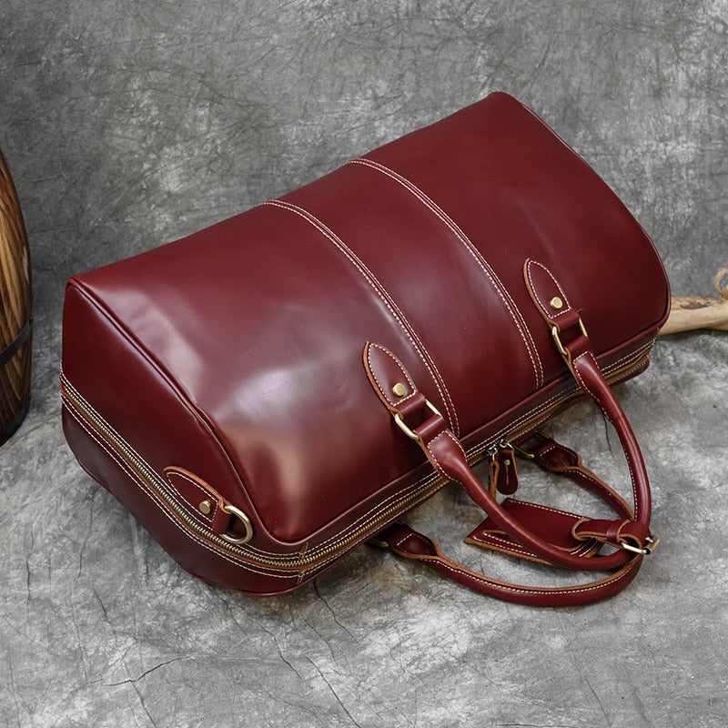 Sac de voyage en cuir - Weekender de luxe pour hommes et femmes