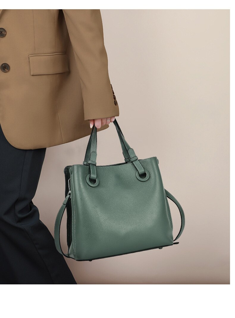 Timeless Vogue Sac à bandoulière en cuir véritable pour femme