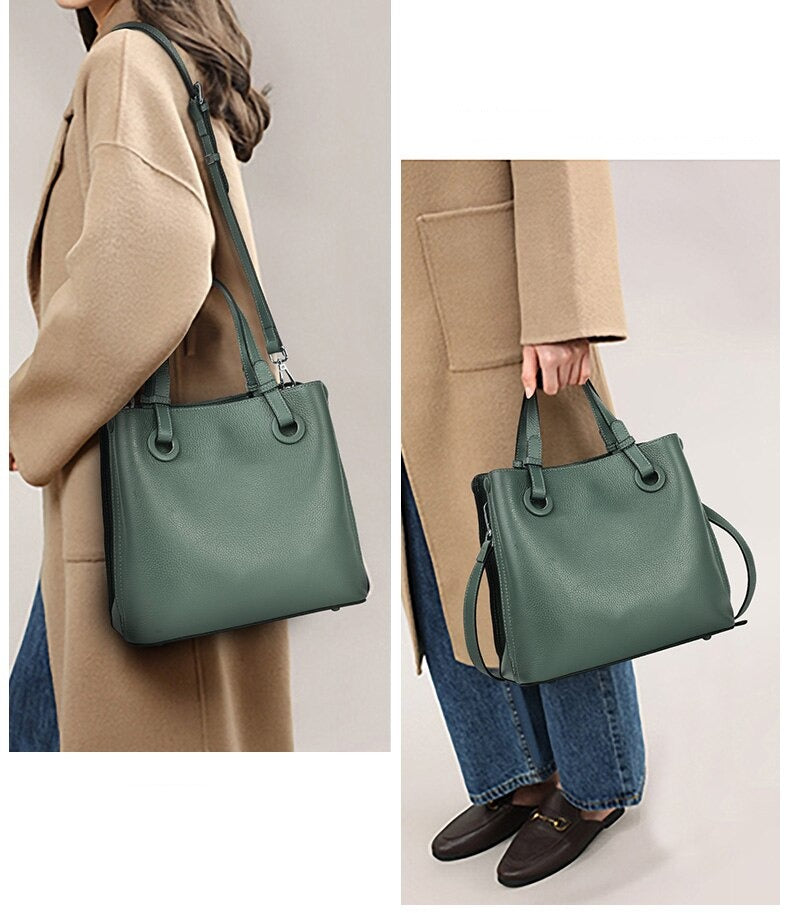 Timeless Vogue Sac à bandoulière en cuir véritable pour femme